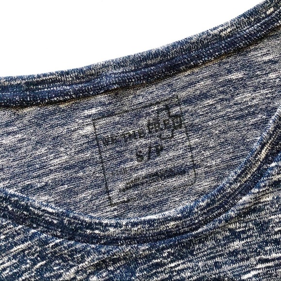 Free People We The Free blue top tee red stripe long sleeves small - Picture 3 of 12